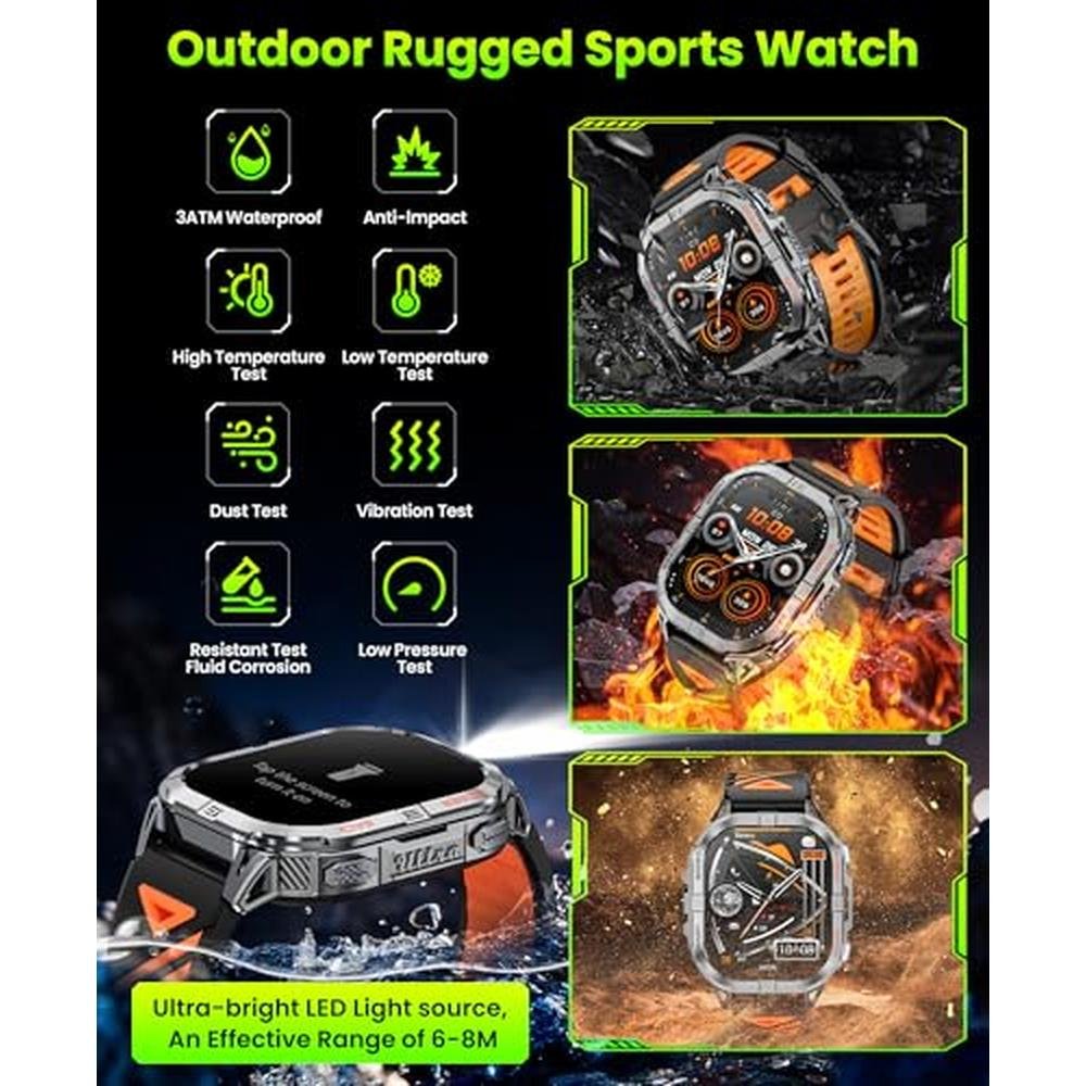 Joautrial Military Smart Watch – Side View