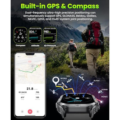 Joautrial Military Smart Watch – Close-up Detail