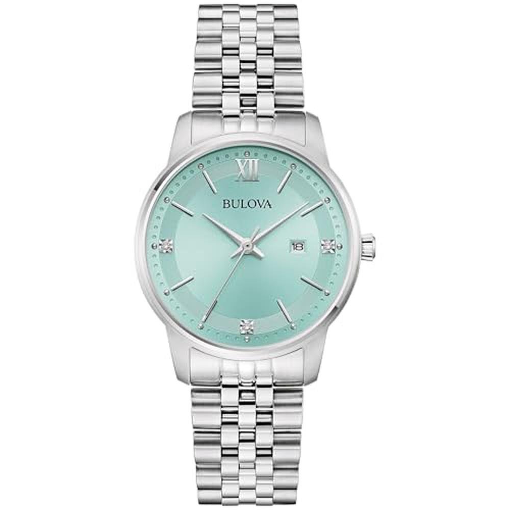 Bulova Ladies Quartz Dress Classic Watch in Silver Tone – Front View