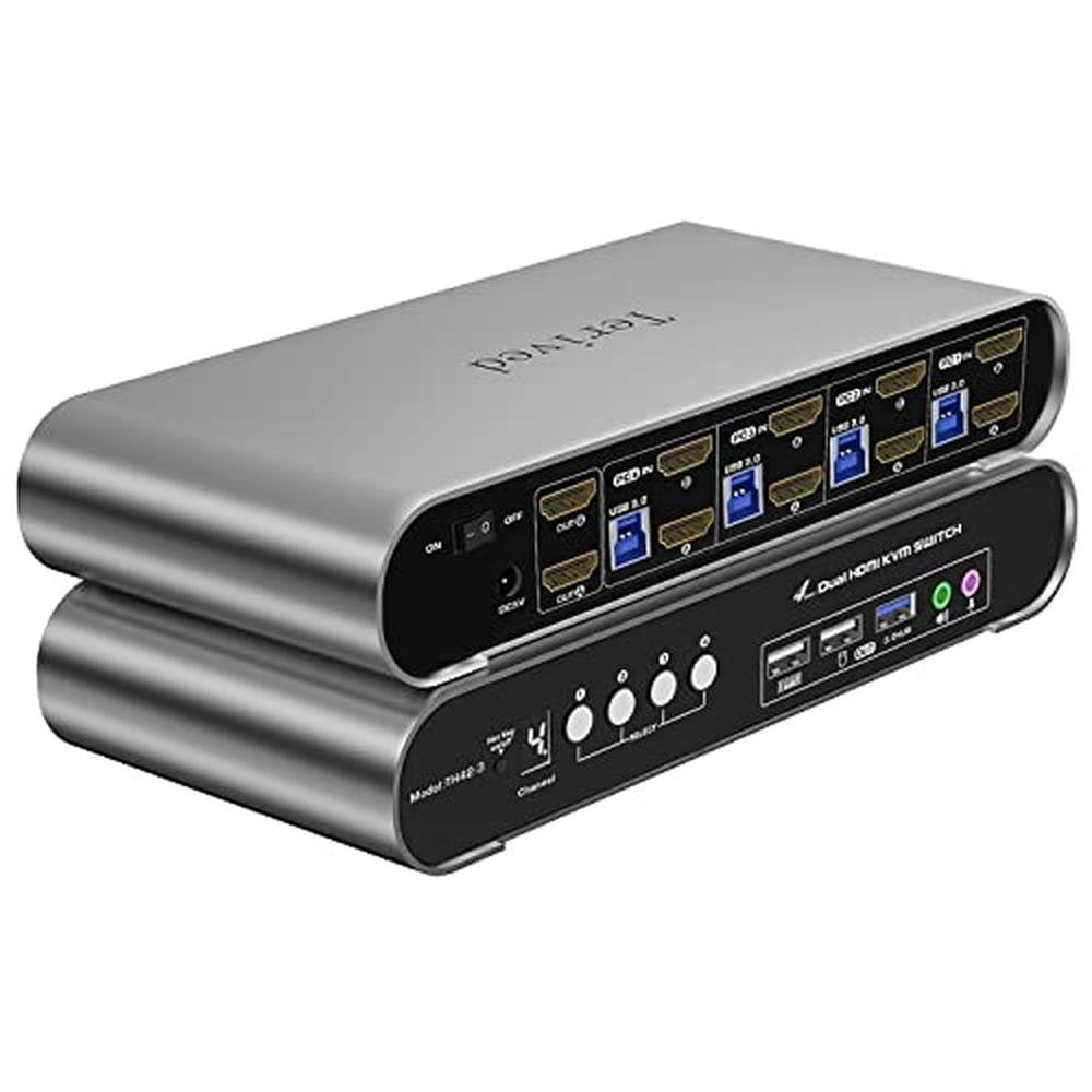 Computers Monitors: Terived 4-Port Dual Monitor USB 3.0 – Front View