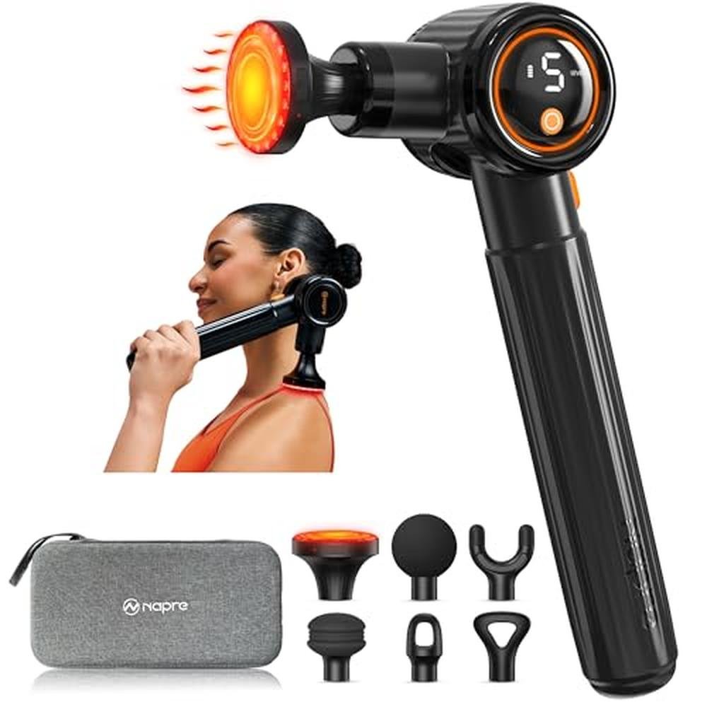 Massage Gun: Napre S40 Deep Tissue Massager with Heat and – Front View