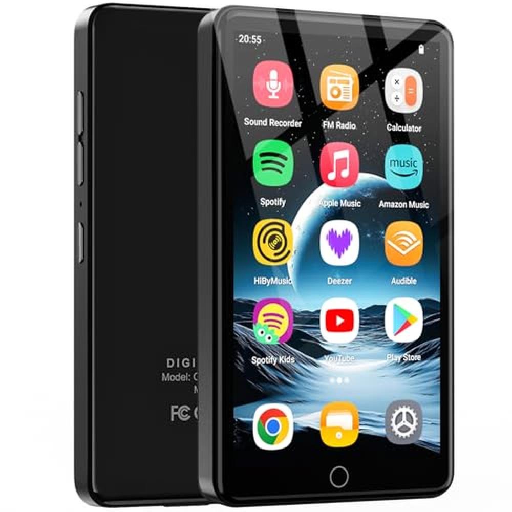 Android MP3 Player: 160GB Android 13 with Bluetooth and WiFi – Front View