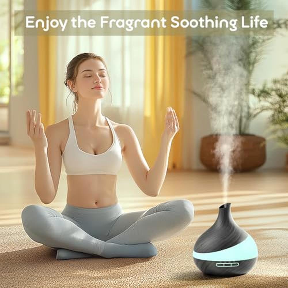 Height Diffuser: HJTHJT 500ML Essential Oil Diffuser with – Side View
