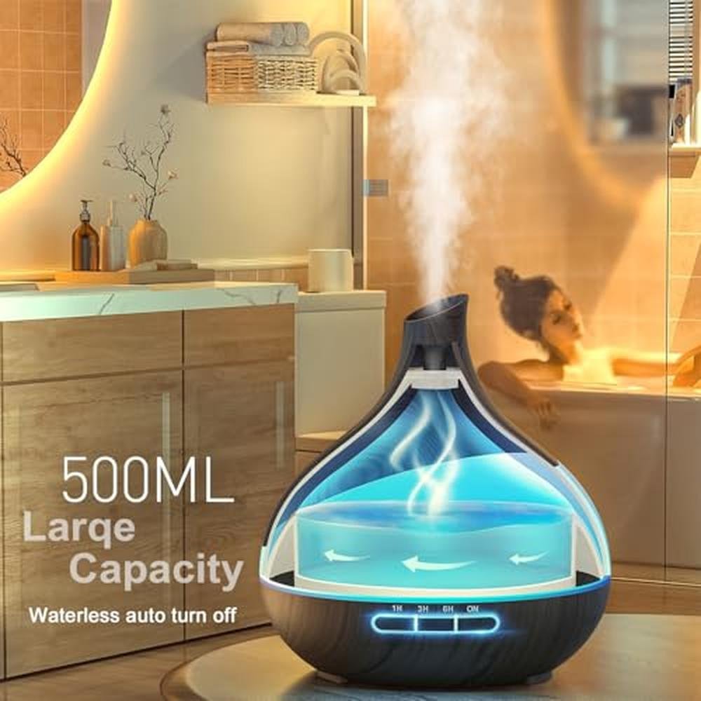Height Diffuser: HJTHJT 500ML Essential Oil Diffuser with – Close-up Detail