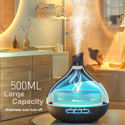 Height Diffuser: HJTHJT 500ML Essential Oil Diffuser with – Close-up Detail