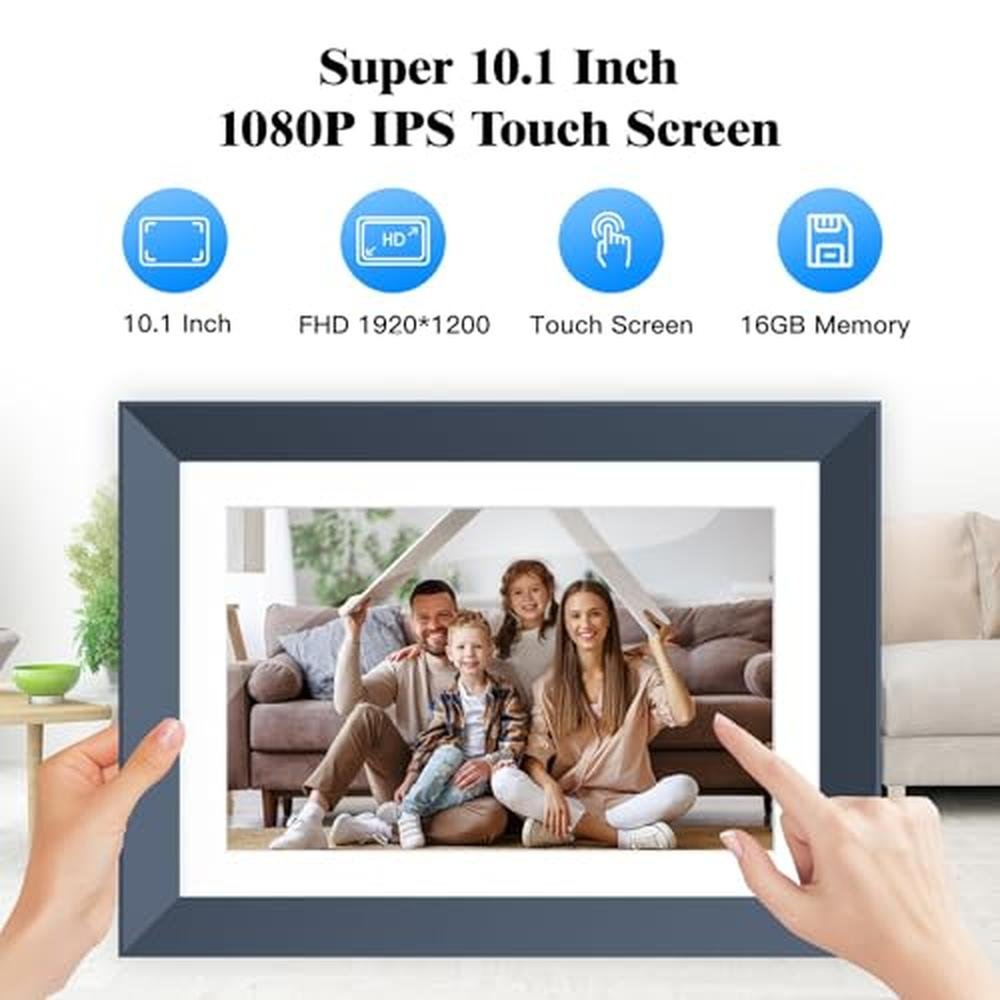 Digital Frame: 10.1 Inch Smart Photo Frame with 1920*1200 – Side View