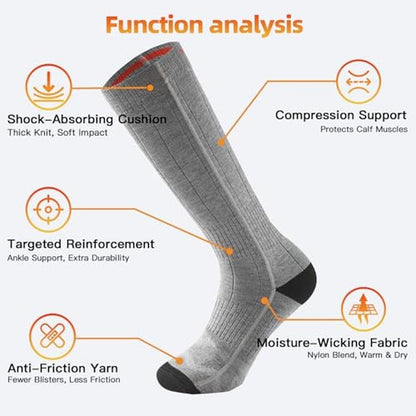 Premium Rechargeable Heated Socks for Men and Women – Close-up Detail