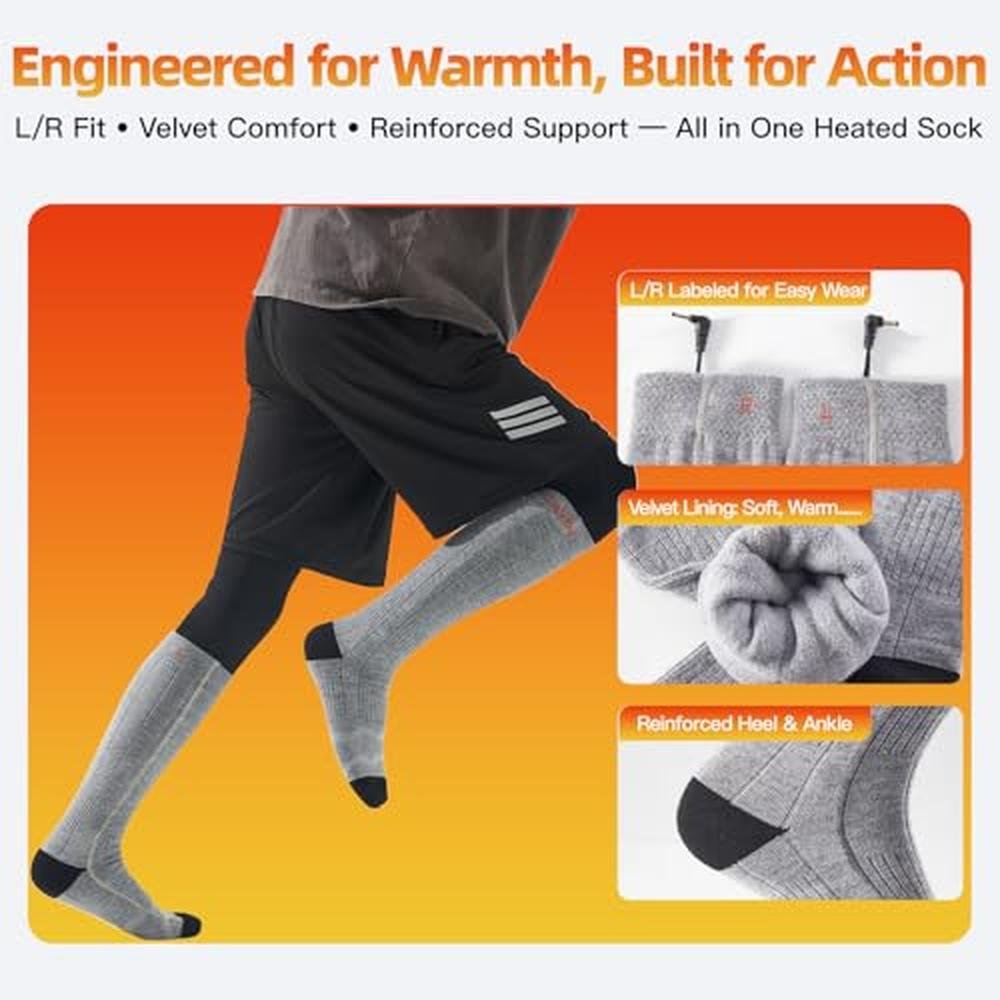 Premium Rechargeable Heated Socks for Men and Women – Packaging