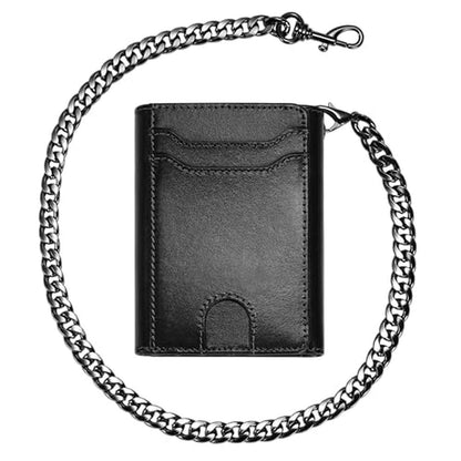 furid Genuine Leather Wallet Chains for Men: Wallet Chain – Front View