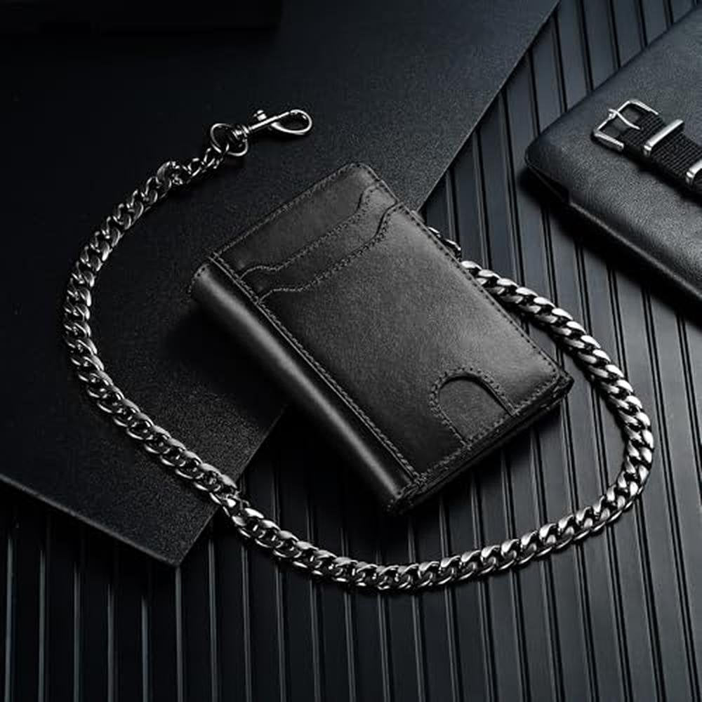 furid Genuine Leather Wallet Chains for Men: Wallet Chain – Close-up Detail