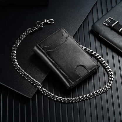 furid Genuine Leather Wallet Chains for Men: Wallet Chain – Close-up Detail