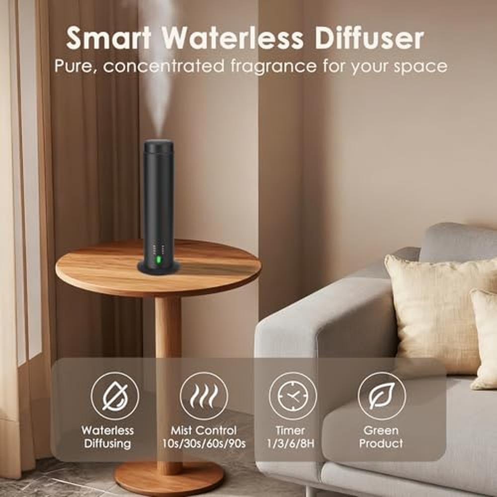 Large Capacity Waterless Scent Essential Oil Diffuser for – Side View