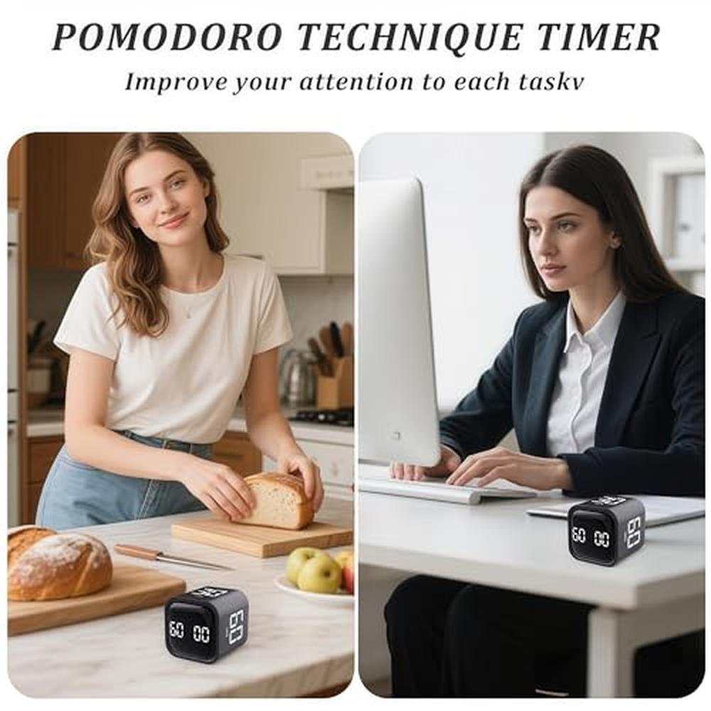 High-End 2Pcs Rotating Pomodoro Timer – Close-up Detail