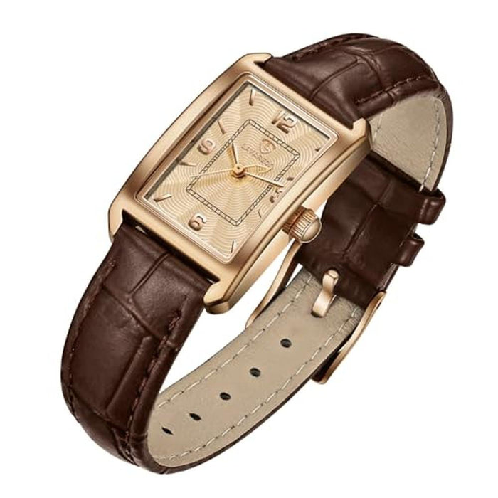 Elegant Timepieces: Timever Women's Leather Strap Watch – Front View