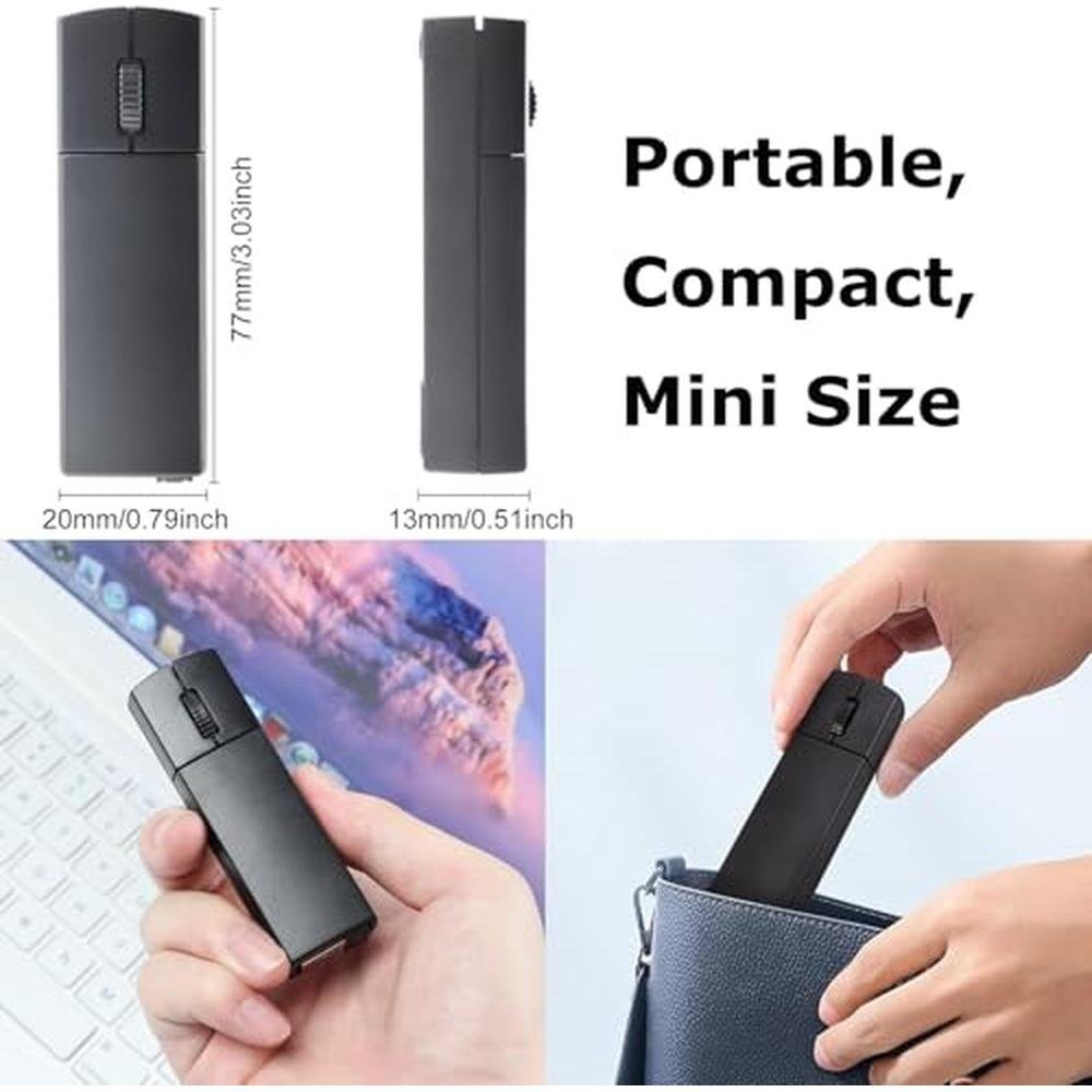 Wireless Mouse Mini Bluetooth 5.1/5.0 & 2.4Ghz Tri Mode – In Use