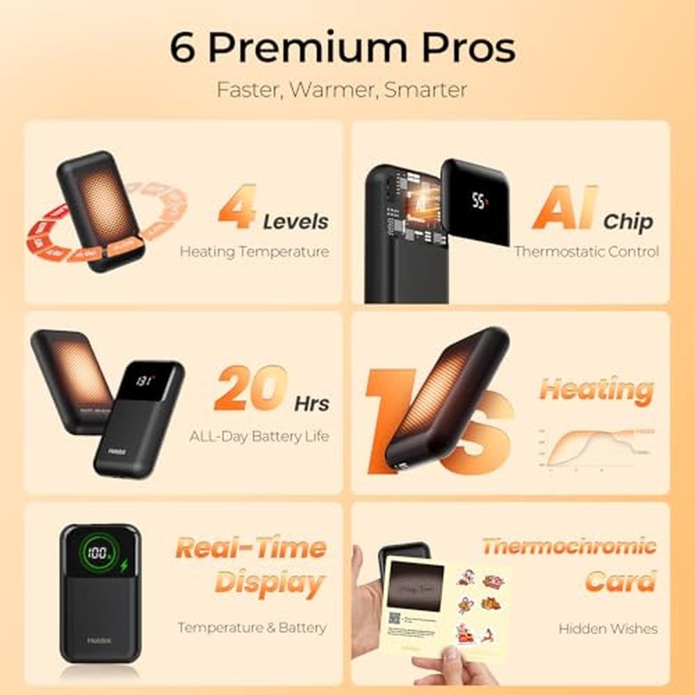 Hand Warmers: Hotdot Rechargeable 2-Pack 4-Heat Levels – Close-up Detail