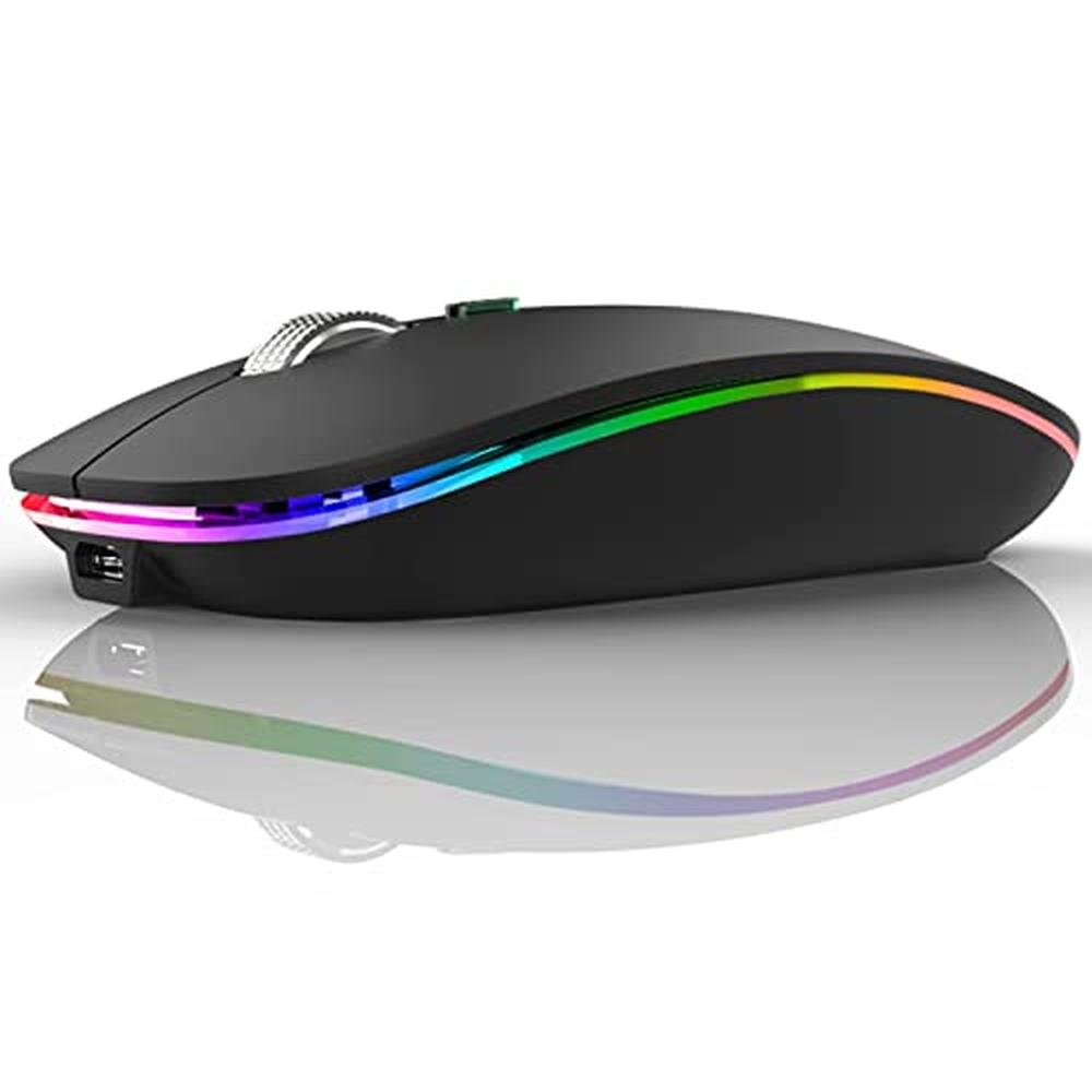 Premium Wireless Bluetooth Mouse with LED Lights – Front View