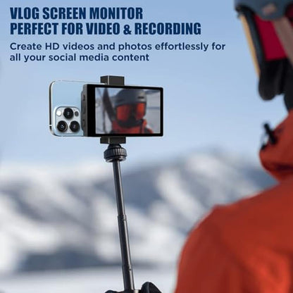 Premium 5" Selfie Monitor Screen for iPhone – In Use