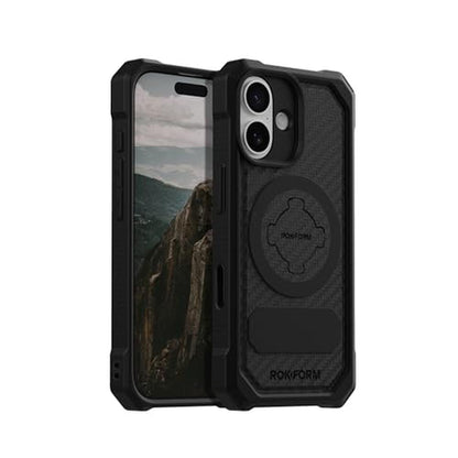 Rokform Rugged Case: iPhone 17 Magnetic Cover Black – Front View