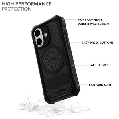 Rokform Rugged Case: iPhone 17 Magnetic Cover Black – Side View
