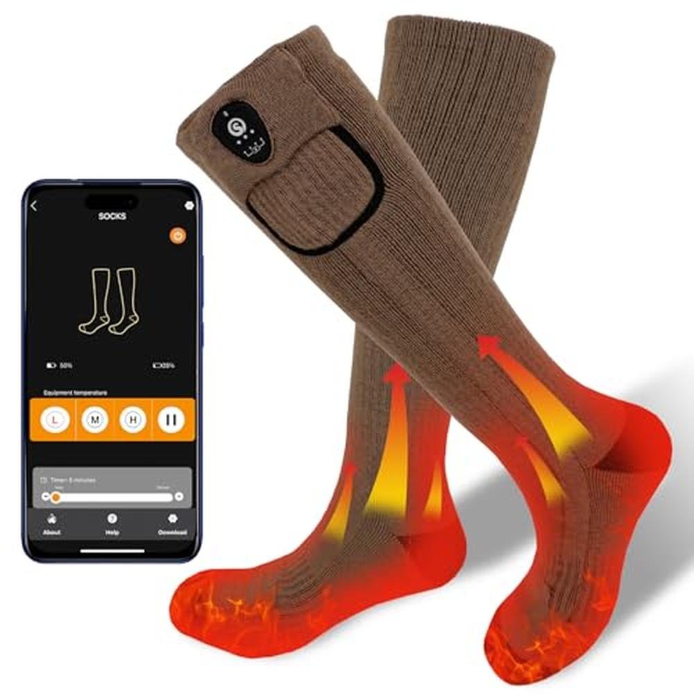 Heat Socks for Men & Women: SAVIOR HEAT Merino Wool – Front View