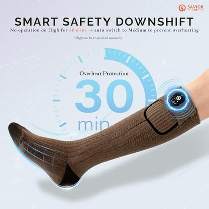 Heat Socks for Men & Women: SAVIOR HEAT Merino Wool – Side View