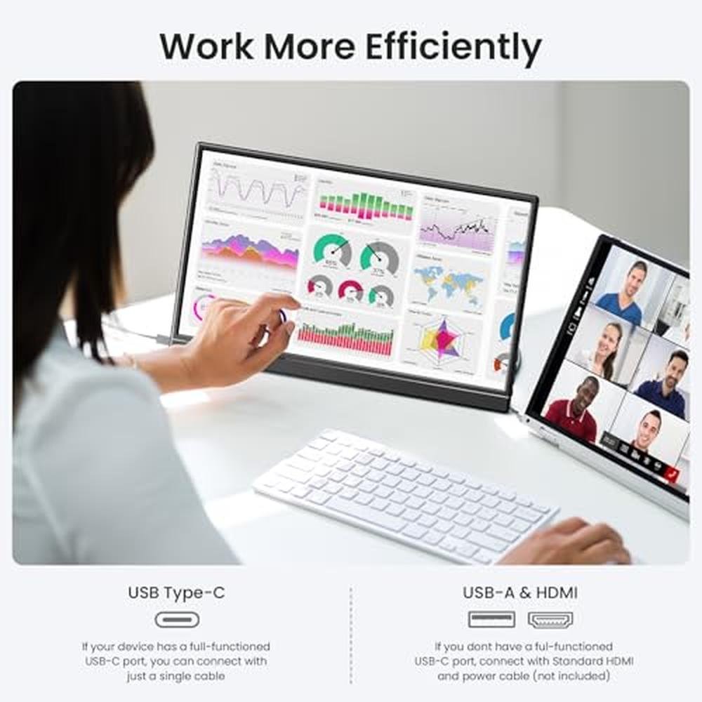 High-End KQC 15.6" Portable Monitor for Seamless Gaming and – Packaging