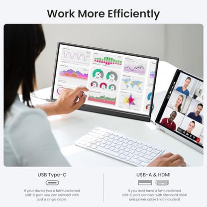 High-End KQC 15.6" Portable Monitor for Seamless Gaming and – Packaging