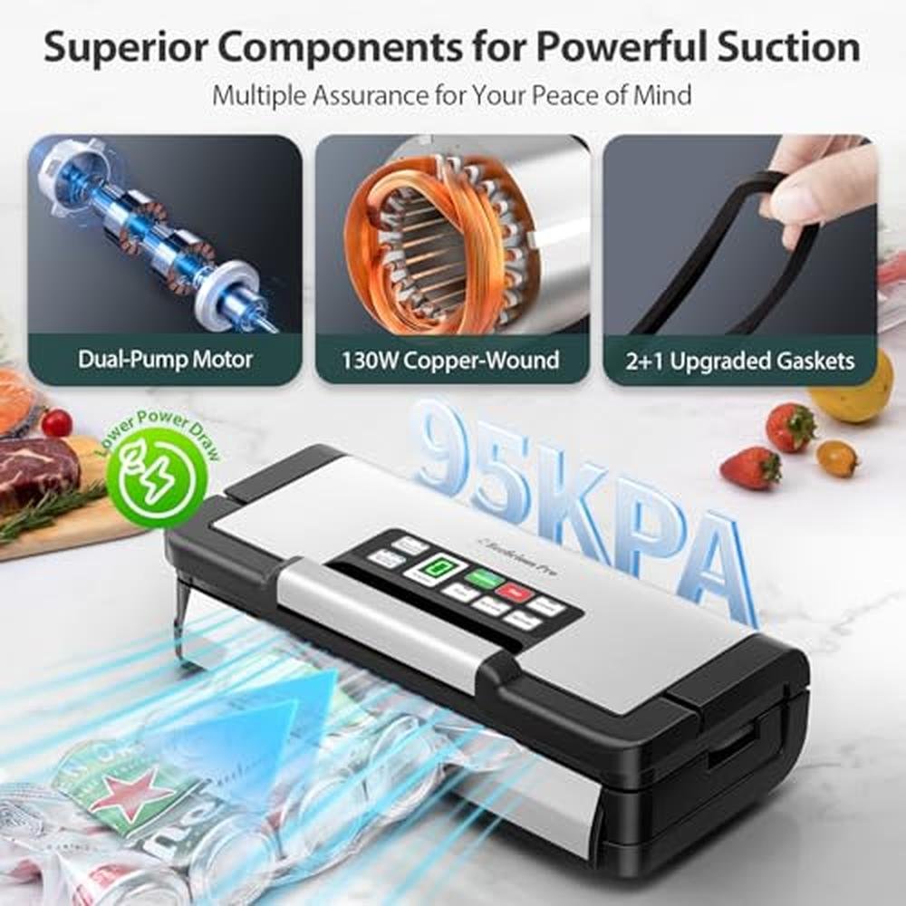 Sealer Bag: Beelicious Pro 95kPa Vacuum Sealer Machine with – Close-up Detail