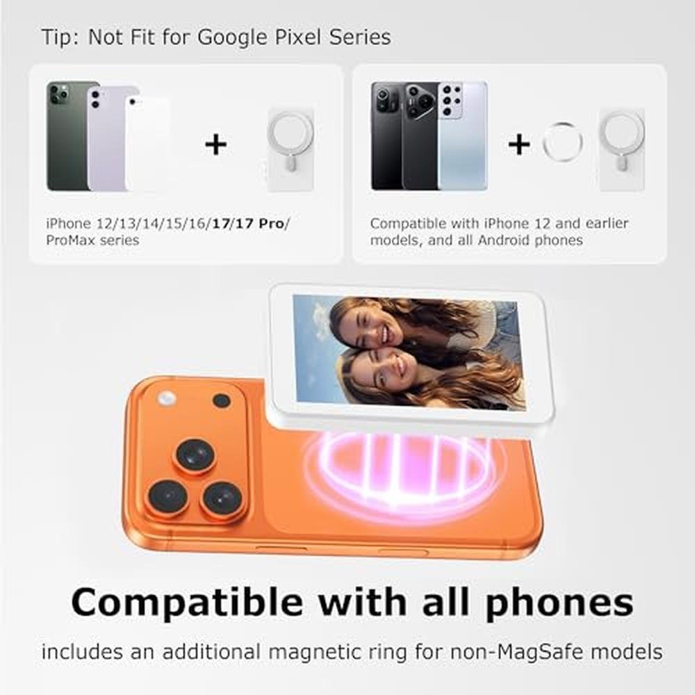 Wireless Vlog Selfie Monitor Screen for iPhone 17 Series – Close-up Detail