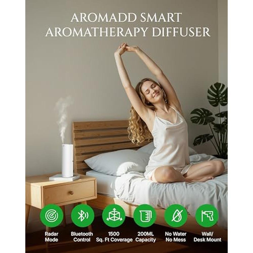 Premium Waterless Essential Oil Diffuser Starter Kit for – Side View