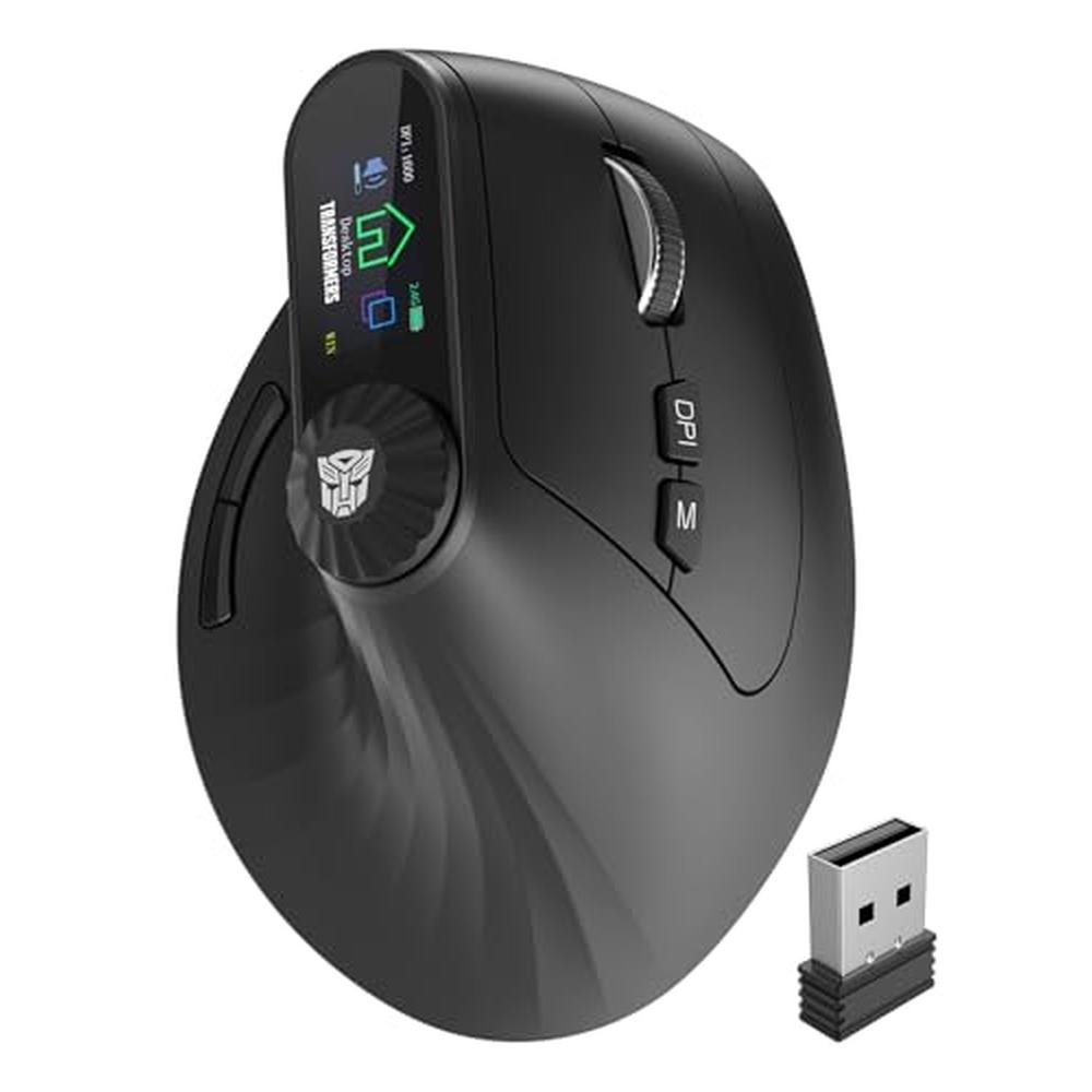 Vertical Ergonomic Mice: Premium Transformers Wireless – Front View