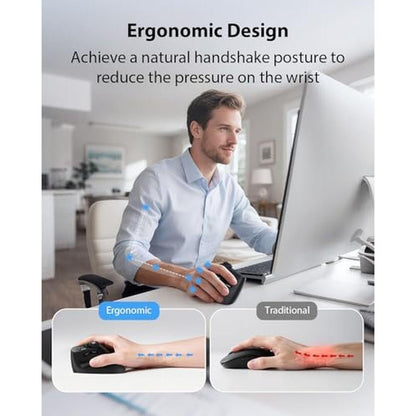 Vertical Ergonomic Mice: Premium Transformers Wireless – Side View