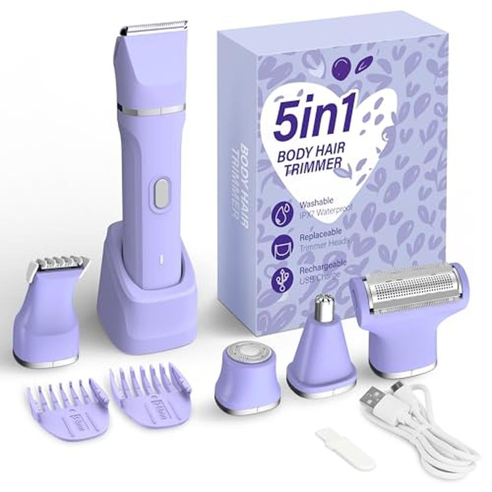 Women's Grooming Excellence: KINGTEE 5-in-1 Electric Bikini – Front View