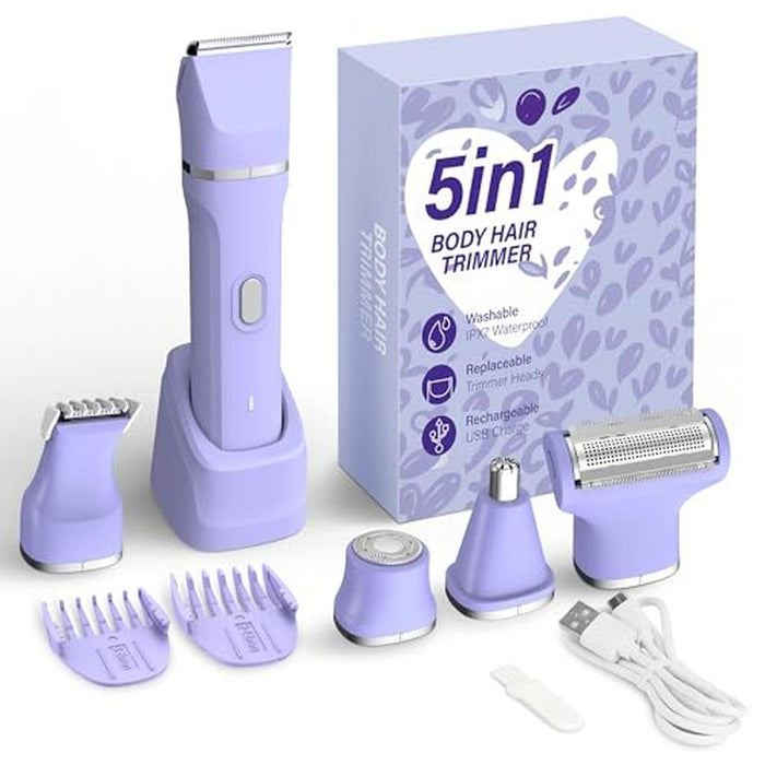 Women's Grooming Excellence: KINGTEE 5-in-1 Electric Bikini – Front View