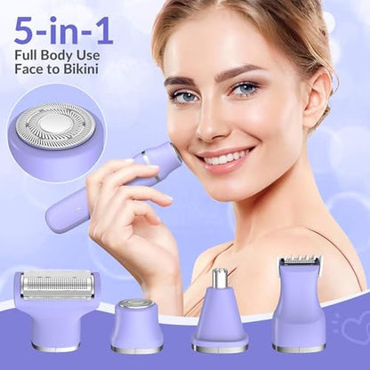 Women's Grooming Excellence: KINGTEE 5-in-1 Electric Bikini – In Use