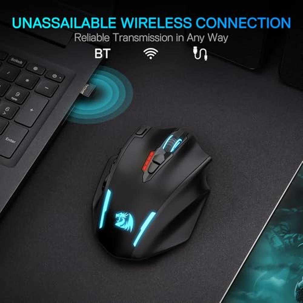 Premium Gaming Experience: Redragon M913 MAX Wireless MMO – Side View