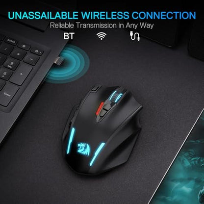 Premium Gaming Experience: Redragon M913 MAX Wireless MMO – Side View