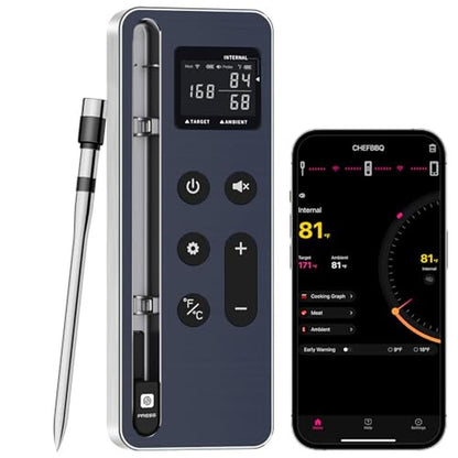 Meat Thermometer: Smart Bluetooth Wireless Digital – Front View