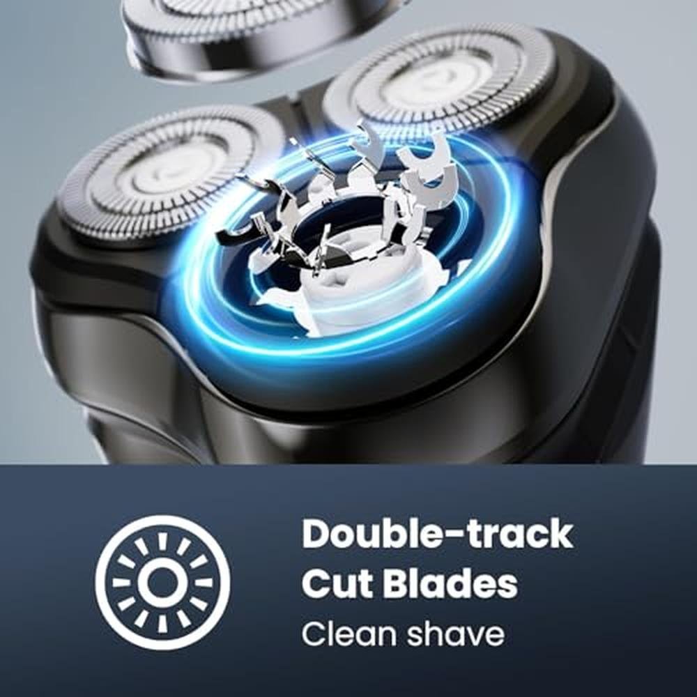 Electric Razor for Men Cordless Wet/Dry Rotary Shaver – Close-up Detail