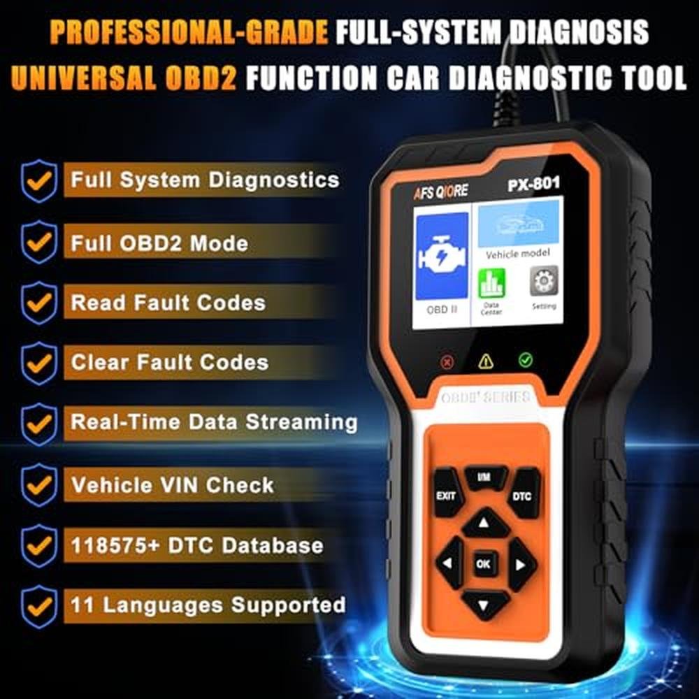OBD2 Scanner Check Engine Light Car Code Reader Clear Error – Close-up Detail