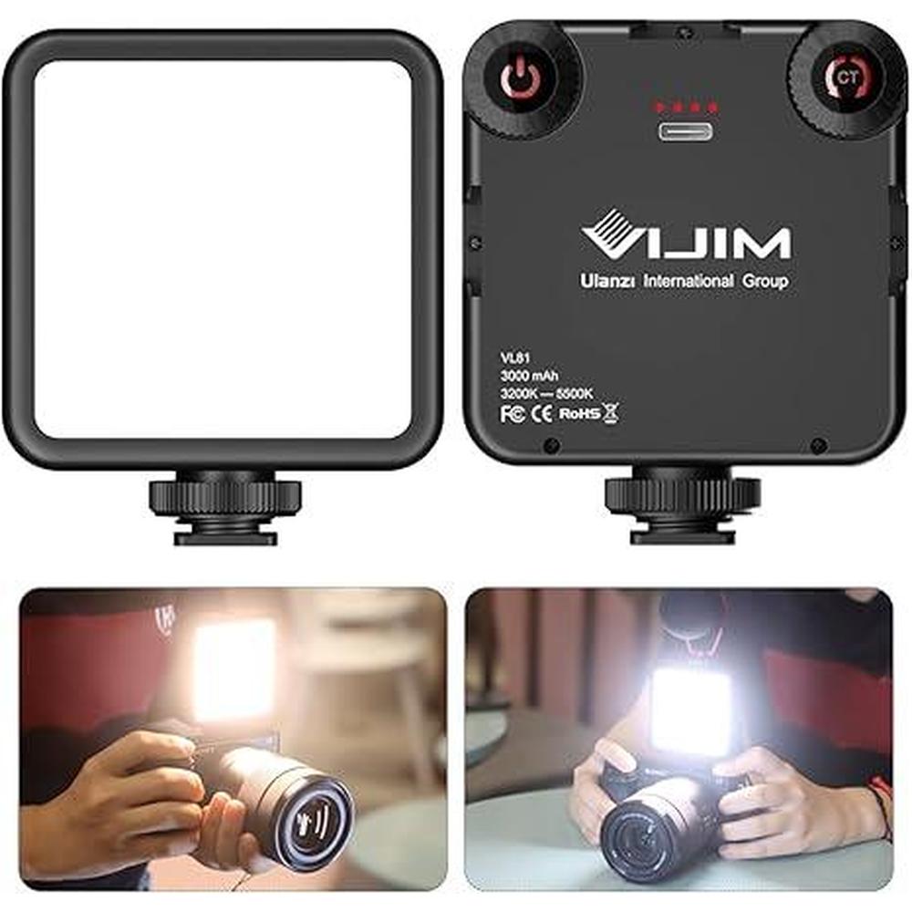 Light Video: VL-81 LED Video Light Portable Bi-Color – Back View