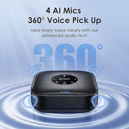 Speaker Conference: Emeet M0 Plus 4 AI Mics 360 Voice – Feature Highlight