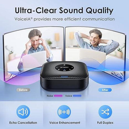 Speaker Conference: Emeet M0 Plus 4 AI Mics 360 Voice – Close-up Detail
