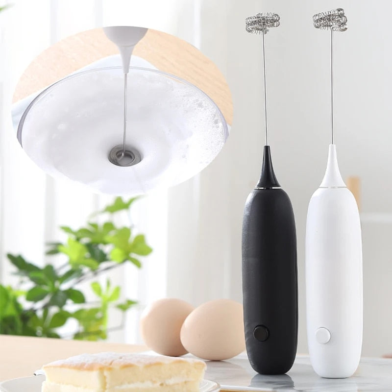 Electric Handheld Milk Frother: Kitchen Blender Tool