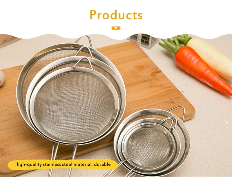 Fine Mesh Stainless Steel Strainer for Food Filtering