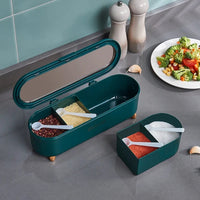 Multi-Compartment Sealed Seasoning Box Set for Kitchen Storage