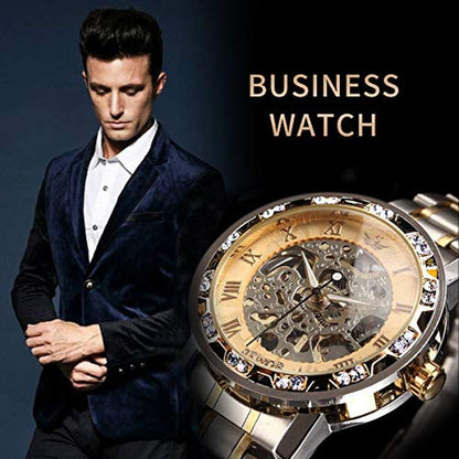 Watches Alps: Men's Mechanical Hand-Winding Skeleton – Side View