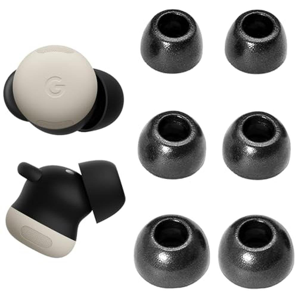 Pixel Buds Pro 2: A-Focus Memory Foam Ear Tips – Front View
