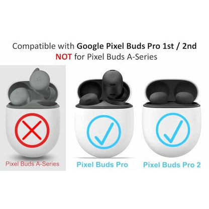 Pixel Buds Pro 2: A-Focus Memory Foam Ear Tips – Side View
